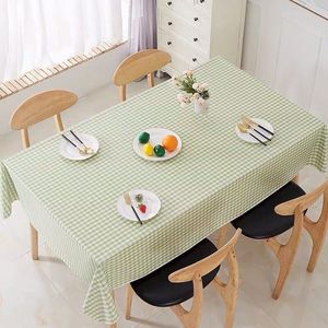 PVC <b>Tablecloth</b> <b>Rectangle</b> Waterproof Oil Proof Home Use Black Grid Pattern - Product Image 2