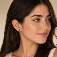 Nouvelles boucles d'oreilles en émeraude créée en laboratoire pour femmes, style rétro, luxe léger, argent sterling S925, bijoux d'oreille