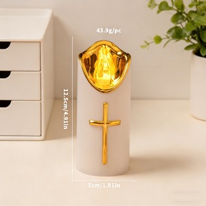Bougies <span class=keywords><strong>LED</strong></span> électriques à piles, fausses bougies décoratives pour la maison et les cimetières - Product Image 4