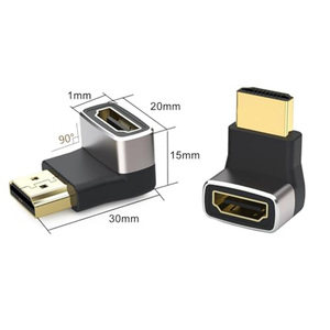 Adaptateur HDTV 8K 90 degrés 48 Gbps prenant en charge 8K60Hz 4K120Hz Connecteur HDTV 2.1 mâle-femelle pour ordinateur portable, PC, moniteur, téléviseur, <span class=keywords><strong>projecteur</strong></span> - Product Image 4