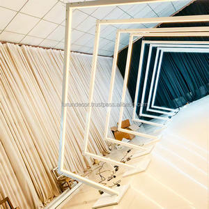 FURUN Nouveauté Décoration de mariage moderne et élégante en acier inoxydable carré pour intérieur/extérieur Modèle 0011 - Product Image 5