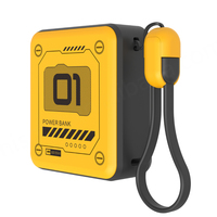 Batterie externe portable Hisone GD20 haute capacité 10000mAh, charge rapide 22.5W, batterie Li-polymère, câbles intégrés, écran LED, Type-C