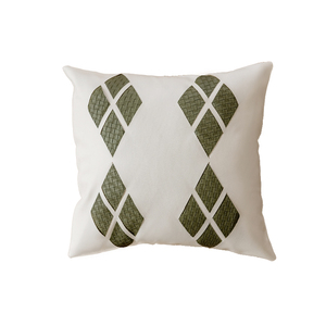Geometric Diamond PU Pillow <strong>Cover</strong> Modern Splicing Minimalist Style Sofa Pillows <strong>Cushions</strong> <strong>Cover</strong> <strong>Without</strong> Core - Product Image 4