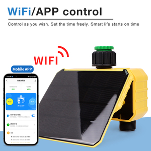 Minuteur d'arrosage solaire WiFi avec batterie intégrée, contrôleur d'arrosage automatique 2 zones pour plantes - Product Image 3