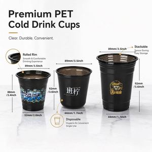 Gobelets en plastique PET jetables transparents de 98 oz et 98 mm de diamètre avec impression numérique et logo personnalisé pour pique-nique familial, camping, voyages en plein air - Product Image 3