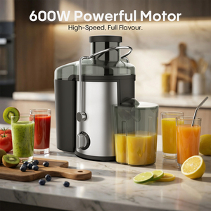 LumiCybrot High Powerful <b>Fruits</b> <b>Vegetables</b> Slow Pressed Stainless Steel Centrifugal <b>Juicer</b> <b>Machine</b> 400W 23000 RPM - Product Image 5