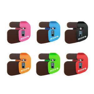 Bicaster panahan UCC Tab jari lapisan atas kulit sapi + PC piring warna HITAM Pink oranye biru hijau merah desain sederhana - Product Image 6