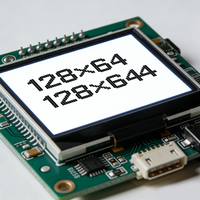 Module LCD TFT personnalisé 128x64 avec rétroéclairage LED 3V DC, luminosité 450 nits pour dictionnaire électronique et livre électronique