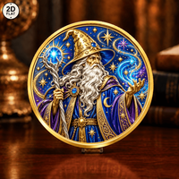 Pièce de monnaie fantaisie personnalisée en gros, style magie sorcière, pièce de collection, pièce commémorative, en fer