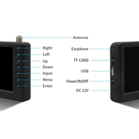 TV Portabel 5 Inci Televisi Digital Dengan Baterai DVB-T2 ATSC ISDB-T Opsional