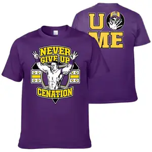 Custom Men's John Cena 20 Years Never Give Up T-Shirt Summer Short Sleeve Men Women Children Tee Shirts Fashion Sport Clothes