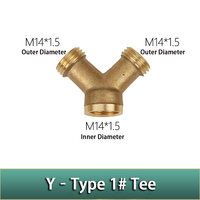 Connecteurs en T à quatre voies entièrement en cuivre pour tuyaux agricoles, raccords de branche pour tuyaux de pulvérisation haute pression, résistants à la corrosion