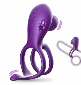 Anneau pénien en silicone souple multicouche, stimulateur clitoridien texturé étanche, triple anneau pénien pour homme, jouet sexuel pour couple adulte, pour retarder l'éjaculation et améliorer la performance masculine - Product Image 4