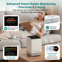 Détecteur de radon intelligent avec enregistrement des données et mode éco |   Moniteur de rayonnement atmosphérique intérieur pour maison intelligente et appareil compatible IoT