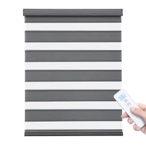 Cortinas zebra com soluções inteligentes para uso doméstico, cortinas elétricas blackout smart Certains, confortável e contemporânea, para uso natural