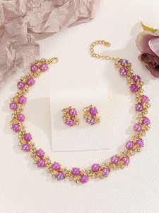 Pendientes y collares a la moda <span class=keywords><strong>para</strong></span> <span class=keywords><strong>mujer</strong></span>, joyería de boda de Oriente Medio, joyería ecológica - Product Image 3