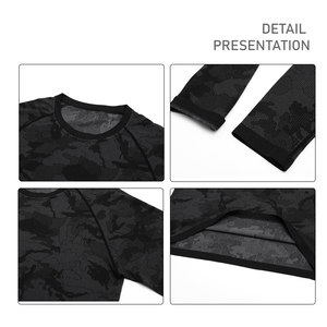 Großhandel Herren nahtlose Langarm Compression Gym Shirts Quick Dry Gym Fitness Top Nahtlose Active Sports Top - Product Image 5