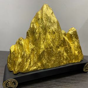 Escultura <span class=keywords><strong>de</strong></span> Resina <span class=keywords><strong>de</strong></span> Montaña Dorada <span class=keywords><strong>de</strong></span> Lujo, Personalizada, al por Mayor, Decoración <span class=keywords><strong>de</strong></span> Arte Fengshui, Regalos para el Hogar y la Oficina - Product Image 2