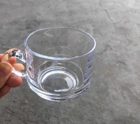 Ensemble tasse et soucoupe en verre à café de haute qualité Verre à thé avec logo personnalisé avec poignée Verres à boire