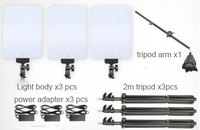 Lampe de studio LED portable et pliable SIMAR 40W, étanche, 2700K-6500K, à intensité variable, avec télécommande pour la photographie et la vidéo