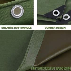 Bâche robuste imperméable <span class=keywords><strong>pour</strong></span> toile, couverture <span class=keywords><strong>de</strong></span> bâche <span class=keywords><strong>de</strong></span> 10 mil avec câbles et 4 cordes, anti-déchirure <span class=keywords><strong>pour</strong></span> camion à benne basculante, <span class=keywords><strong>bois</strong></span> <span class=keywords><strong>de</strong></span> <span class=keywords><strong>chauffage</strong></span>, bateau - Product Image 3