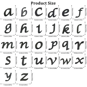 10cm 3D DIY New <span class=keywords><strong>font</strong></span> chữ tiếng Anh Thư tường Sticker chữ thường <span class=keywords><strong>B</strong></span>ảng chữ cái Acrylic Gương trang trí tường nghệ thuật cho gia đình công ty cửa hàng - Product Image 4