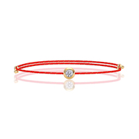 Bracelet minimaliste en argent sterling 925 plaqué or avec moissanite pour femme, chaîne fine en nylon, bracelet à porter au quotidien