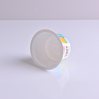 Pot à yaourt en plastique à paroi simple IML de 85 ml - Forme ronde - Contenants écologiques recyclables pour yaourt grec