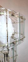 Lustre en verre à 3 niveaux de style Mid-Century Modern, grand luminaire suspendu en forme de tour pour club, escalier, salon, salle à manger, villa, décoration