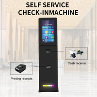 Borne de paiement libre-service avec distributeur de billets, imprimante de reçus, lecteur de codes-barres SDK, sur pied, pour hôpitaux et supermarchés
