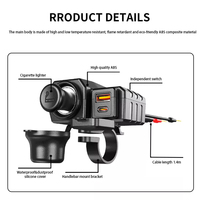 Pengisi Daya Motor Pintar 12v Tipe C Pengisi Daya Motor dan Pengisi Daya Telepon untuk Sepeda Motor dengan Voltmeter