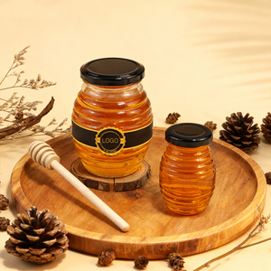 Juego de Cajas de Regalo Elegantes para Frascos de Vidrio Vacíos para Miel, Diseño de <span class=keywords><strong>Colmena</strong></span> de Abejas, Botella de Vidrio de Grado Alimenticio para Cosméticos - Product Image 4
