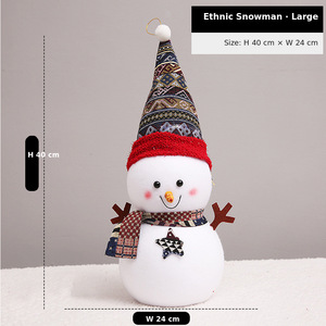 Handmade <b>Christmas</b> Gift Decorations Snowman Doll Figurine Fabric <b>Christmas</b> Tree Ornament Indoor Use Mall <b>Window</b> <b>Display</b> - Product Image 5