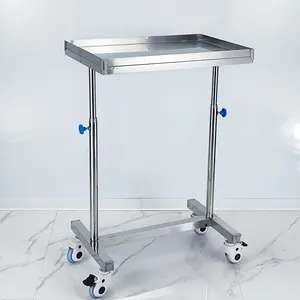 Hospital Stainless Steel Surgical Mechanical Mayo Table In Operating Room Medical Instrument Trolley For Sale