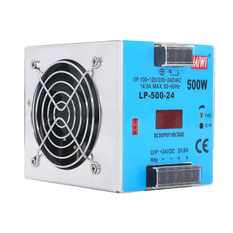 LP-500-48การติดตั้งราง Din 500W 48V Dc 10 Amp แหล่งจ่ายไฟสลับ