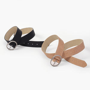 Ceinture en cuir de mode pour femmes de luxe boucle ardillon Simple Design de Style occidental pour robe Jeans manteau matériau élastique accessoire en alliage - Product Image 2