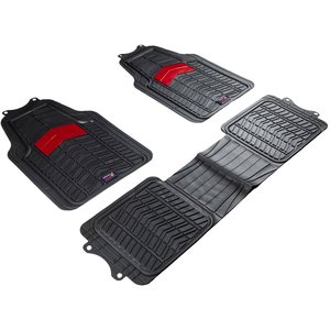 Juego de alfombrillas de PVC para Furgoni 3 piezas 005 negro/rojo - Product Image 1