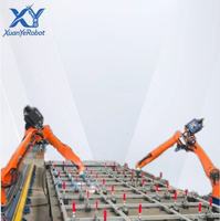 Station de soudage robotisée industrielle entièrement automatique avec moteur PLC, entraînement servo-électrique 6 axes, panneaux en acier, rail de déplacement et armoire de commande