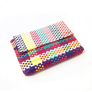 Bolsa de envelope para praia do méxico, artesanal, reciclado, plástico, tecido, bolsa de embreagem, moça feminina, venda imperdível - Product Image 1