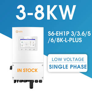 <span class=keywords><strong>Inverter</strong></span> Solare Ibrido Monofase <span class=keywords><strong>Solis</strong></span> S6 S6-EH1P(3-8)K-L-PLUS 3kw 3.6kw 5kw 6kw 8kw <span class=keywords><strong>Solis</strong></span> S6-eh1p8k-l-plus - Product Image 1