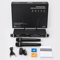 Système de microphone sans fil double canal UHF T600 640-690 MHz, micros portatifs entièrement métalliques pour scène, église, karaoké, location, spectacle
