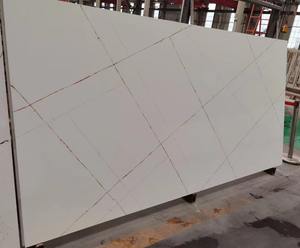 แผ่นหินควอทซ์เทียมรูปหินอ่อนสีทองขนาด<span class=keywords><strong>3200x1600</strong></span>มม. ผลิตจากโรงงานซิมป์สัน - Product Image 5