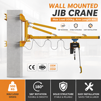Nouvelle grue à flèche articulée pliante murale à rail rigide 125KG/250KG, palan électrique intelligent peu encombrant avec élingue à chaîne en acier