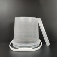 Petit seau à eau en plastique transparent rond étanche personnalisé imprimé petit bidon personnalisé 8L