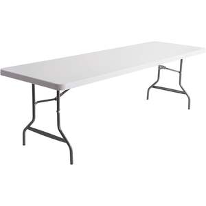 Table pliante Alera 96 x 30 x 29 pouces, couleur platine, capacité de 500 livres, portable, rectangulaire, en résine et métal, pour utilisation en cour - Product Image 1