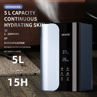 Humidificateurs pour chambre Humidificateurs à brume froide et chaude à ultrasons, diffuseur d'huiles essentielles avec télécommande Capacité de 4L