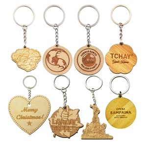Personalized Custom Anniversary Souvenir Sublimation Blank Car Wooden Keychain Carved Wood Craft for Wall Signs & <b>Boxes</b> - Product Image 6