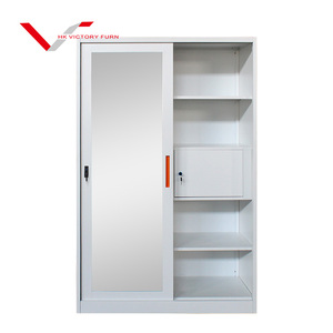 Armadi Smontabili Moderni <span class=keywords><strong>a</strong></span> <span class=keywords><strong>2</strong></span> <span class=keywords><strong>Ante</strong></span> in Metallo, <span class=keywords><strong>Armadio</strong></span> in Acciaio con <span class=keywords><strong>Specchio</strong></span>, Guardaroba in Ferro Stabile e Chiudibile <span class=keywords><strong>a</strong></span> Chiave per Camera da Letto - Product Image 4