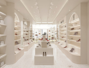 تصميم وتجهيز متجر حقائب الأحذية المخصص، تجديد داخلي مصمم خصيصًا، مساحة عرض للبيع بالتجزئة، تجهيز شامل لمتجر حقائب الأحذية - Product Image 3