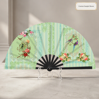 Éventail pliant en bambou de 13 pouces avec logo personnalisé, impression par sublimation, pour festivals, mariages, danse, fabrication en usine